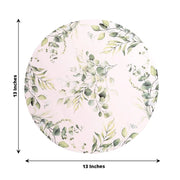 6 Round 13" Charger Plates with Chinoiserie Floral Print