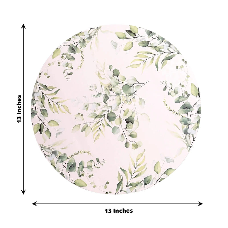 6 Round 13" Charger Plates with Chinoiserie Floral Print