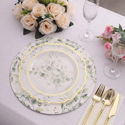6 Round 13" Charger Plates with Chinoiserie Floral Print