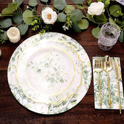 6 Round 13" Charger Plates with Chinoiserie Floral Print