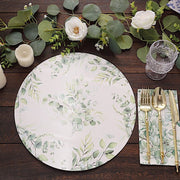 6 Round 13" Charger Plates with Chinoiserie Floral Print