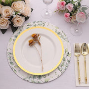 6 Round 13" Charger Plates with Chinoiserie Floral Print