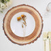 6 Round 13" Disposable Paper Charger Plates Wood Slice Design - Natural DSP_CHRG_R0006_NAT