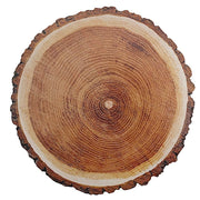 6 Round 13" Disposable Paper Charger Plates Wood Slice Design - Natural DSP_CHRG_R0006_NAT