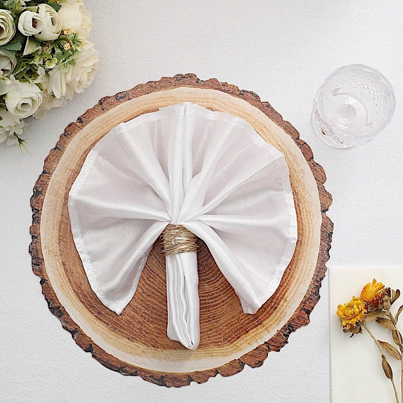 6 Round 13" Disposable Paper Charger Plates Wood Slice Design - Natural DSP_CHRG_R0006_NAT