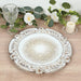 6 Round 13" Floral Embossed Plastic Charger Plates with Scalloped Rim