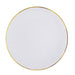 6 Round 13" Hammered Plastic Charger Plates - Clear with Gold CHRG_PLST0028_CLGD