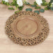 6 Round 13 in Vintage Floral Acrylic Charger Plates with Carved Borders