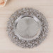 6 Round 13 in Vintage Floral Acrylic Charger Plates with Carved Borders