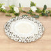 6 Round 13 in Vintage Floral Acrylic Charger Plates with Carved Borders CHRG_PLST0048_BRN