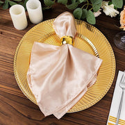 6 Round 13" Metallic Swirl Pattern Acrylic Charger Plates with Beaded Rim