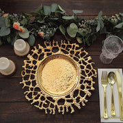 6 Round 13" Molten Branch Acrylic Charger Plates - Gold CHRG_PLST0033_GOLD