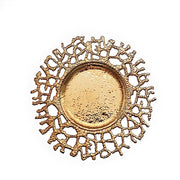 6 Round 13" Molten Branch Acrylic Charger Plates - Gold CHRG_PLST0033_GOLD