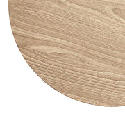 6 Round 13" Paper Placemats with Walnut Wood Design