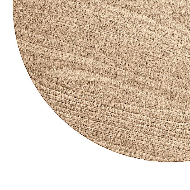 6 Round 13" Paper Placemats with Walnut Wood Design