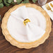 6 Round 13" Plastic Charger Plates with Beaded Sunflower Rim - Metallic Gold CHRG_PLST0036_GOLD