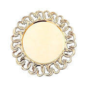 6 Round 13" Plastic Charger Plates with Entwined Swirl Rim - Gold CHRG_PLST0043_GOLD