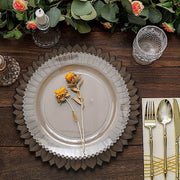 6 Round 13" Sunflower Plastic Dinner Charger Plates