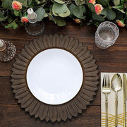 6 Round 13" Sunflower Plastic Dinner Charger Plates