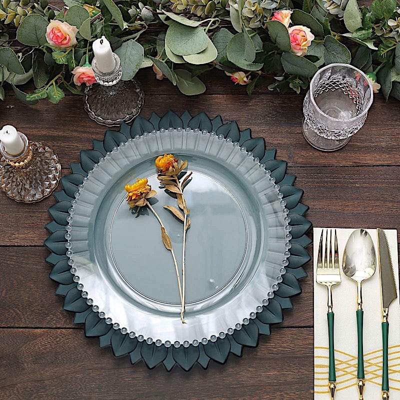 6 Round 13" Sunflower Plastic Dinner Charger Plates