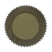6 Round 13" Sunflower Plastic Dinner Charger Plates CHRG_PLST0021_OLVE