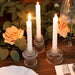 6 Round 3" Mini Ribbed Glass Taper Candle Holders Centerpieces