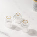 6 Round 3" Mini Ribbed Glass Taper Candle Holders Centerpieces