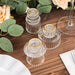 6 Round 3" Mini Ribbed Glass Taper Candle Holders Centerpieces