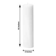 6 Round 3" x 12" Dripless Unscented Pillar Candles