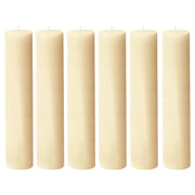 6 Round 3" x 12" Dripless Unscented Pillar Candles CAND_PL003_3X12_IVR