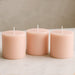 6 Round 3" x 3" Dripless Unscented Pillar Candles