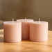 6 Round 3" x 3" Dripless Unscented Pillar Candles