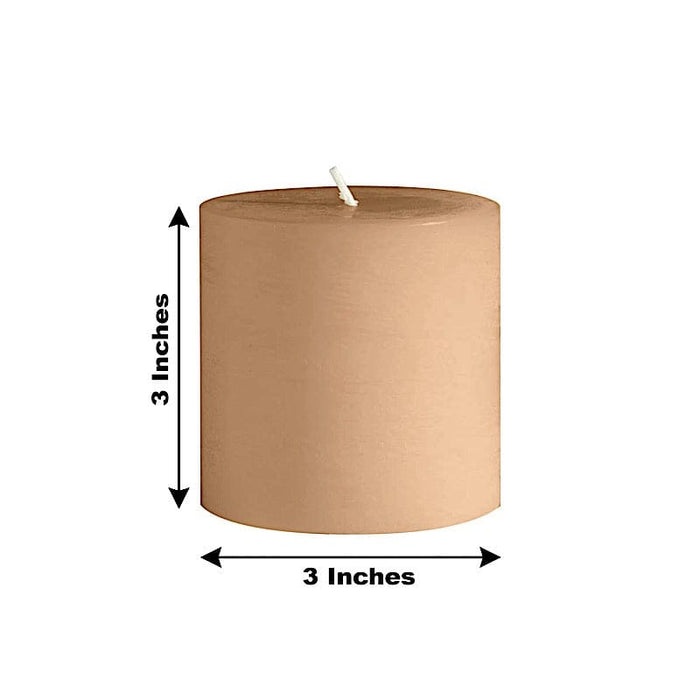 6 Round 3" x 3" Dripless Unscented Pillar Candles