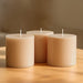 6 Round 3" x 3" Dripless Unscented Pillar Candles