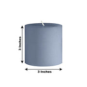 6 Round 3" x 3" Dripless Unscented Pillar Candles
