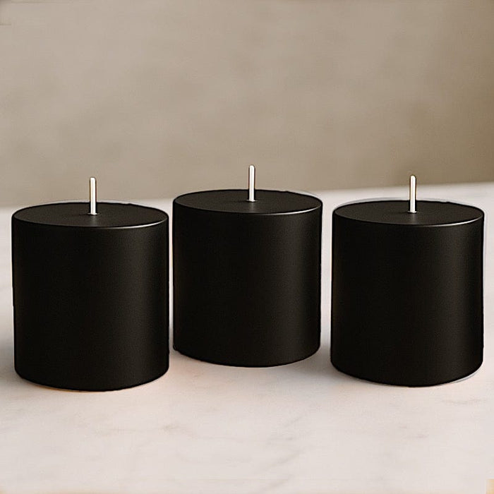 6 Round 3" x 3" Dripless Unscented Pillar Candles