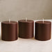 6 Round 3" x 3" Dripless Unscented Pillar Candles