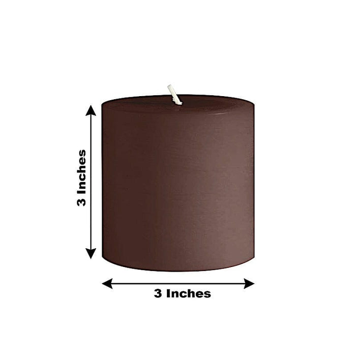 6 Round 3" x 3" Dripless Unscented Pillar Candles