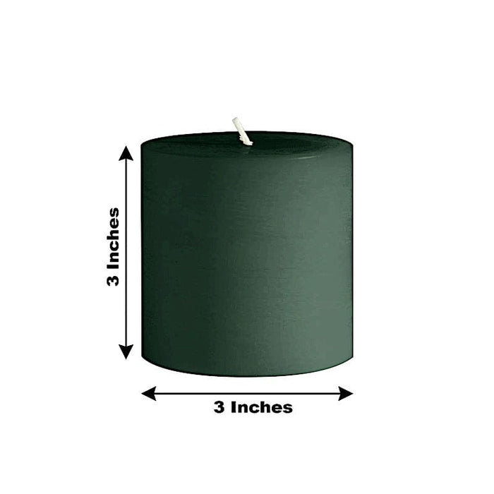 6 Round 3" x 3" Dripless Unscented Pillar Candles