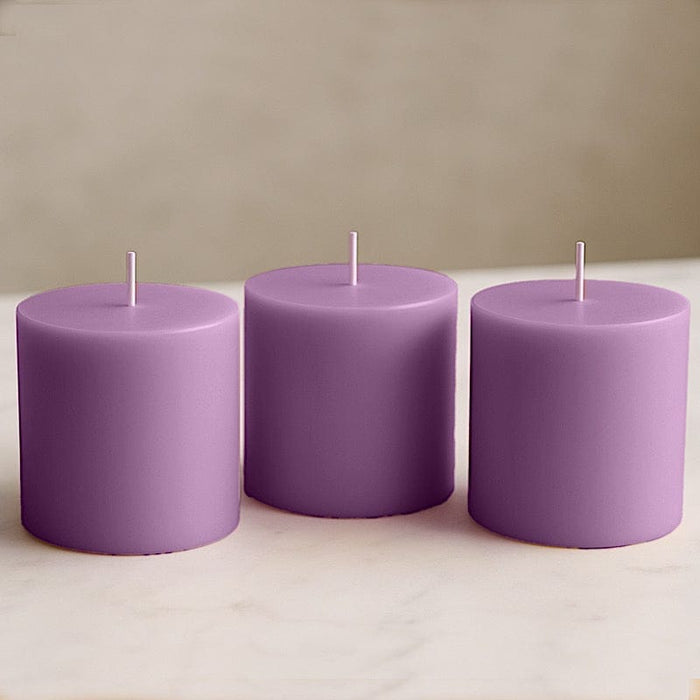 6 Round 3" x 3" Dripless Unscented Pillar Candles