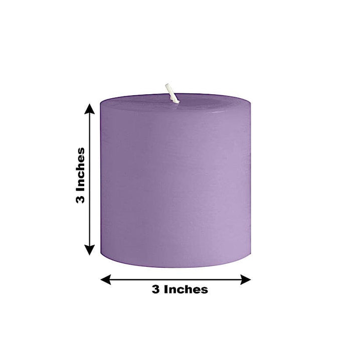 6 Round 3" x 3" Dripless Unscented Pillar Candles