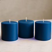 6 Round 3" x 3" Dripless Unscented Pillar Candles