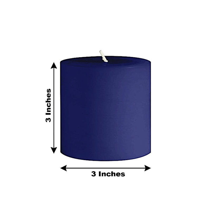 6 Round 3" x 3" Dripless Unscented Pillar Candles