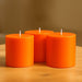 6 Round 3" x 3" Dripless Unscented Pillar Candles