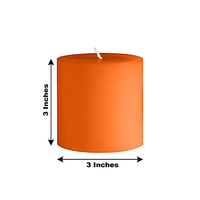 6 Round 3" x 3" Dripless Unscented Pillar Candles