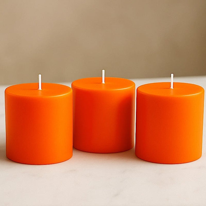 6 Round 3" x 3" Dripless Unscented Pillar Candles