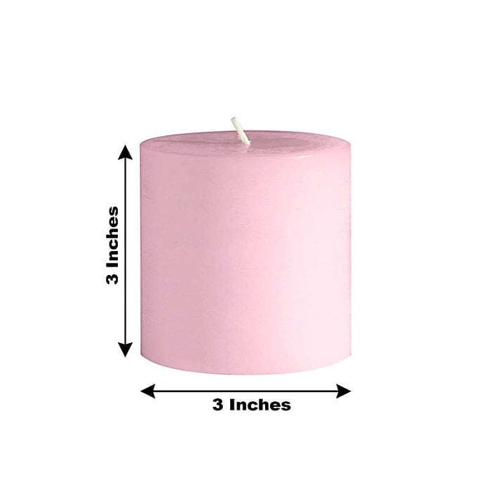 6 Round 3" x 3" Dripless Unscented Pillar Candles