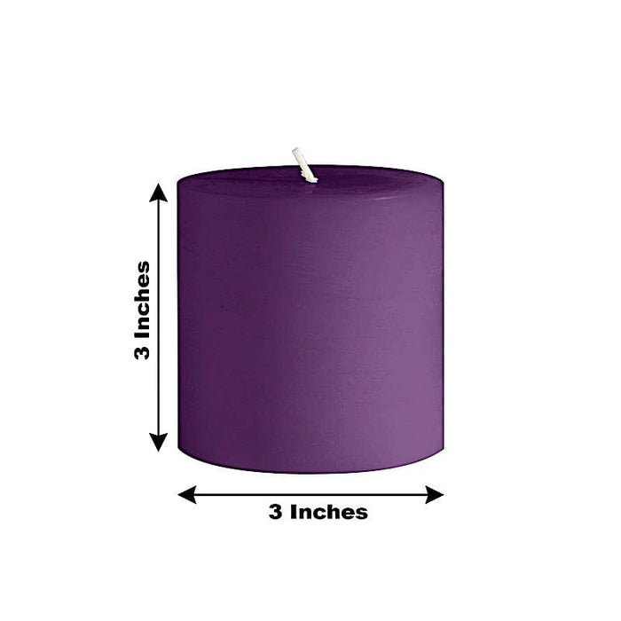 6 Round 3" x 3" Dripless Unscented Pillar Candles