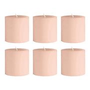 6 Round 3" x 3" Dripless Unscented Pillar Candles CAND_PL003_3X3_046