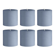 6 Round 3" x 3" Dripless Unscented Pillar Candles CAND_PL003_3X3_086